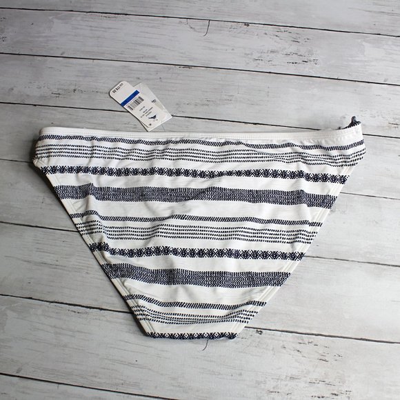 Tommy Bahama Women's Bikini Swim Bottoms Size XL White Black Stripe - Picture 5 of 5